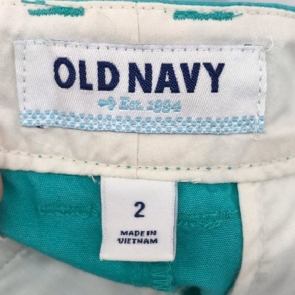 Old Navy Womens Seahorse Pattern Teal Shorts Size 2 - Picture 7 of 8